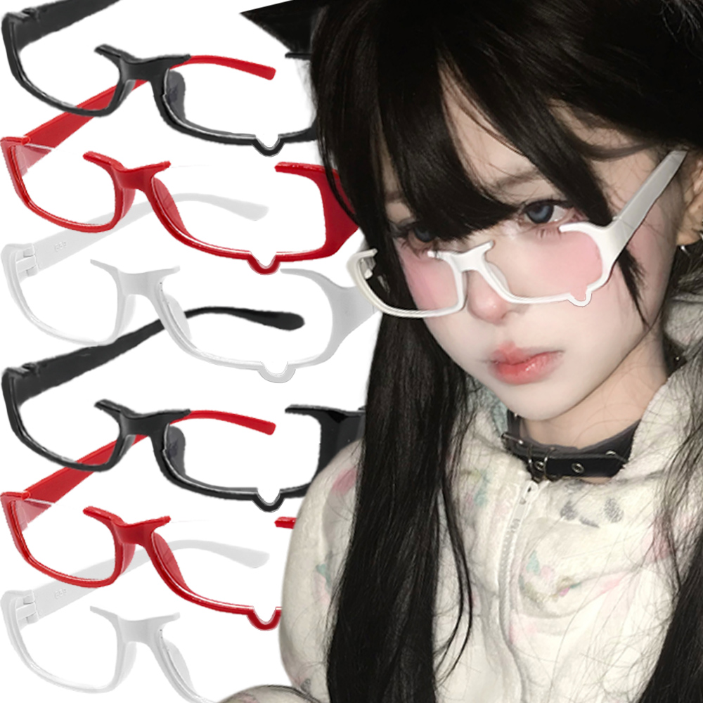Anime Cosplay Korean Girl - Lunettes à pleurs d'anime japonais, demi-monture