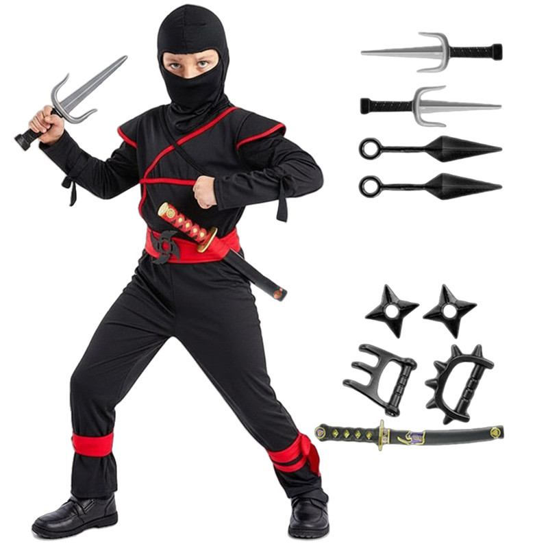 Anime Cosplay Japanese Girl - Costume de samouraï japonais pour enfants,